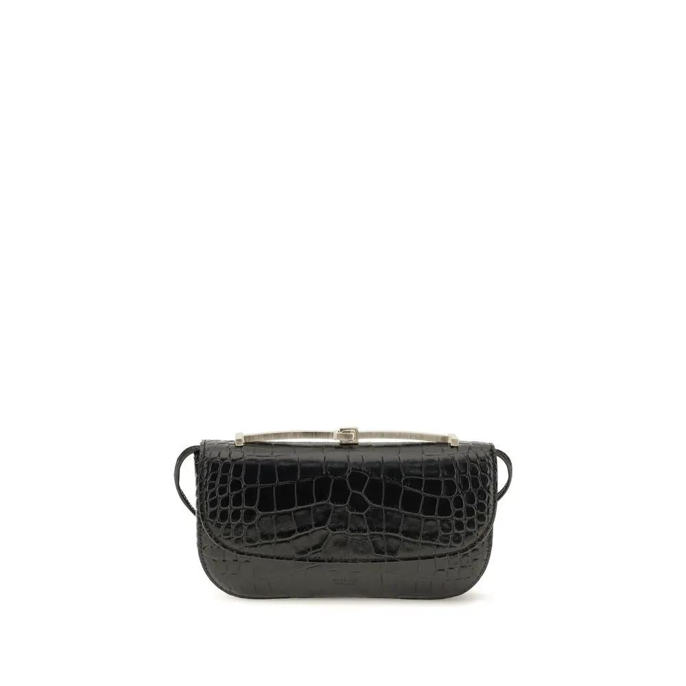 Tom Ford Black Calf Leather Bos Taurus Shoulder Bag