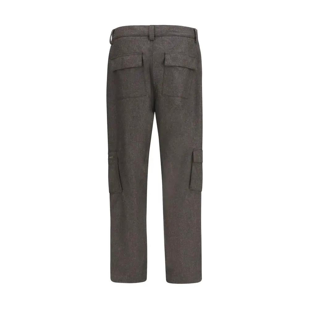Brunello Cucinelli Brown Wool Oves Aries Cargo Pants