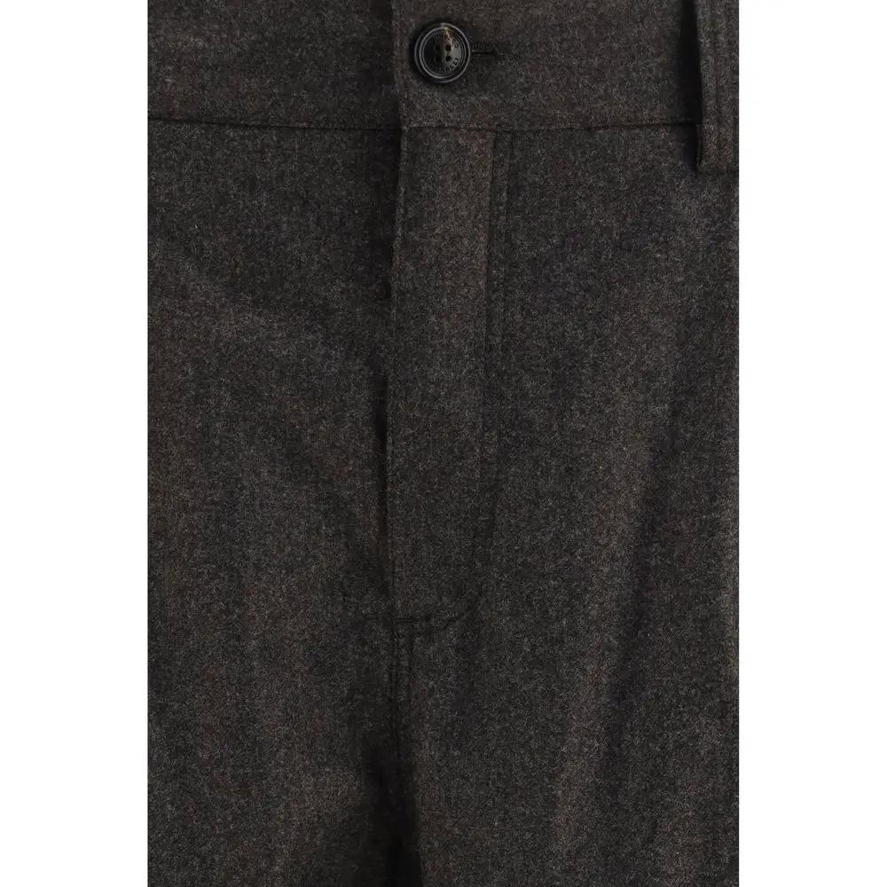 Brunello Cucinelli Brown Wool Oves Aries Cargo Pants