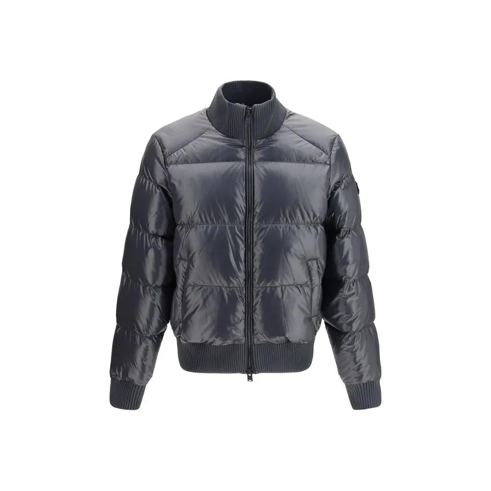 Moose Knuckles Gray Nylon Bomber