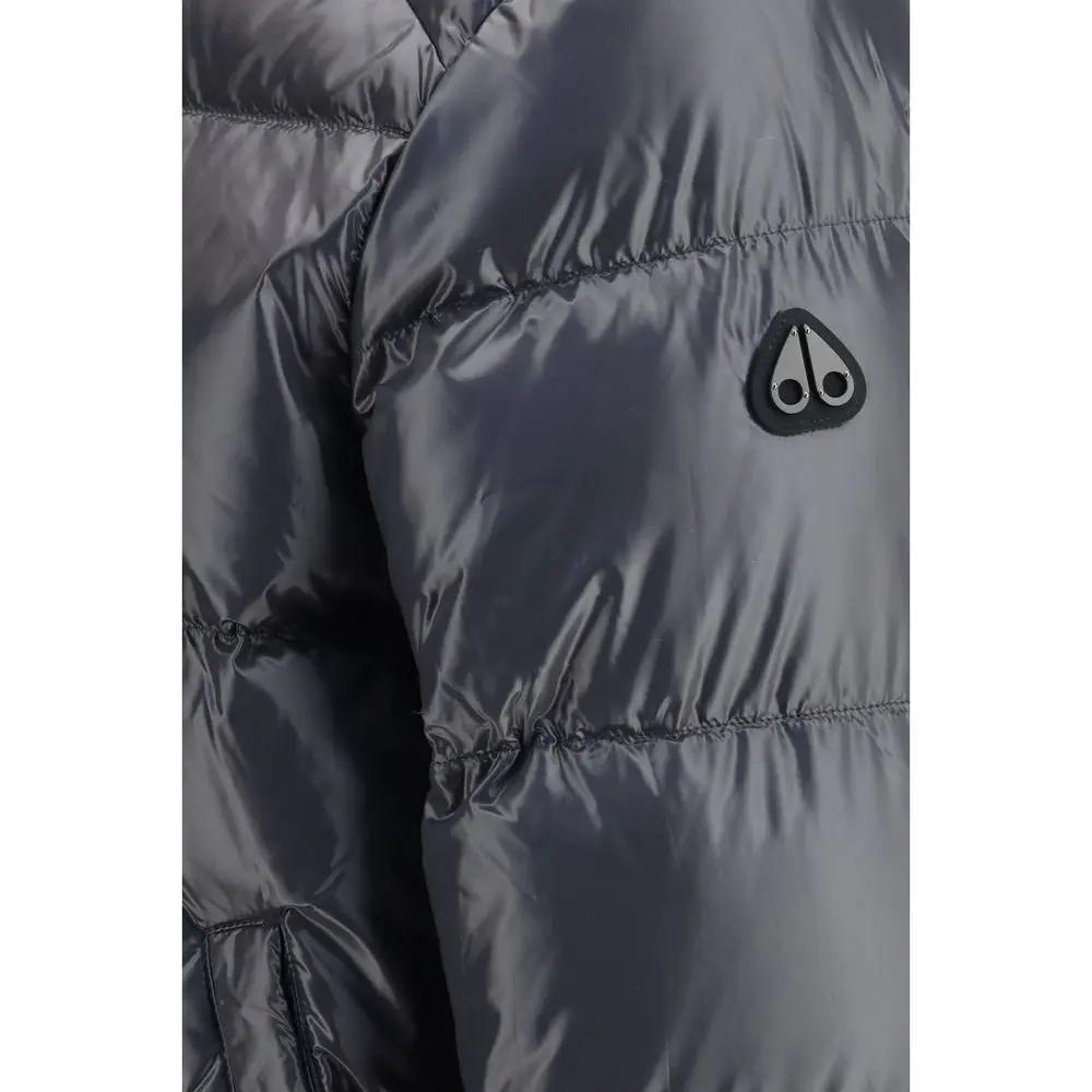 Moose Knuckles Gray Nylon Bomber