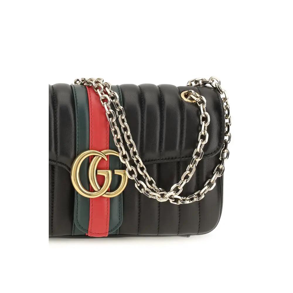 Sac à bandoulière Gucci en cuir de veau noir Bos Taurus