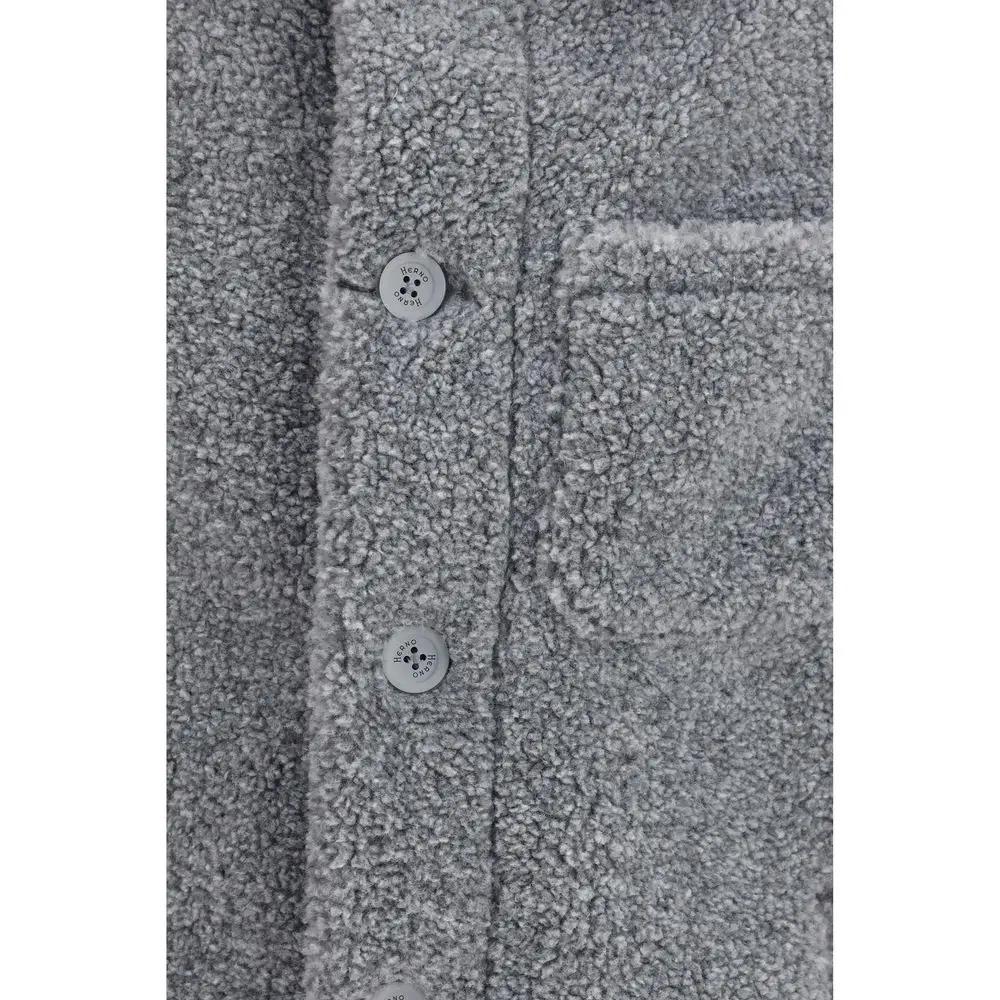 Veste longue Herno en polyester gris