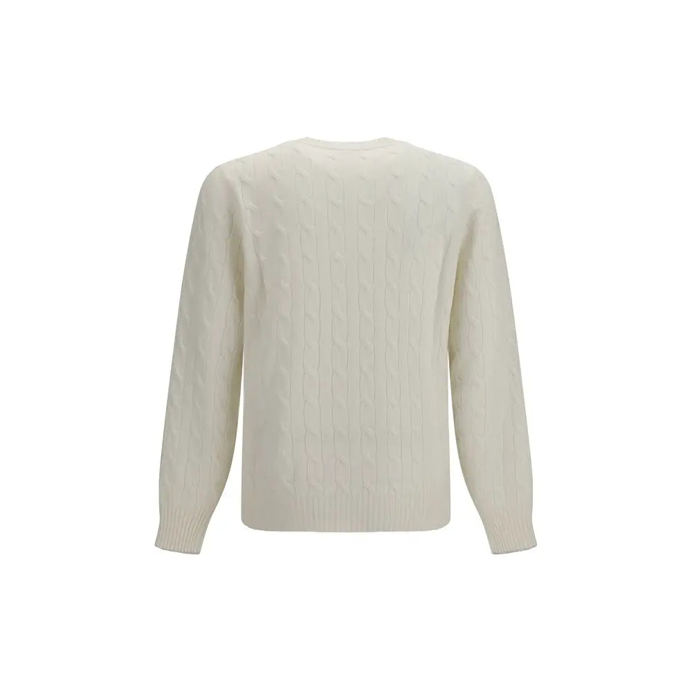Brunello Cucinelli Brunello Cucinelli White Cashmere Sweater