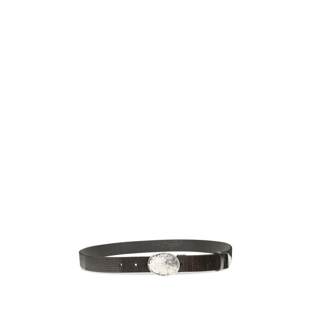 Ceinture Brunello Cucinelli en cuir de veau marron Bos Taurus