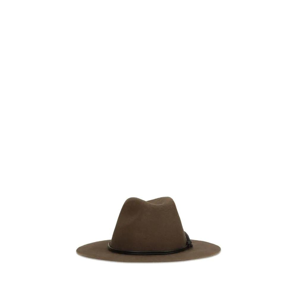 Brunello Cucinelli Brown Eco Fabric Fedora