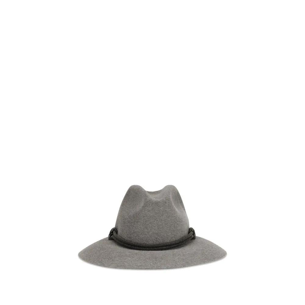 Brunello Cucinelli Gray Eco Fabric Fedora