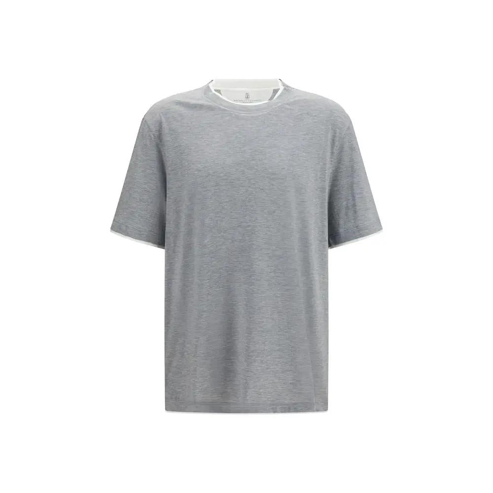 T-shirt Brunello Cucinelli en coton gris