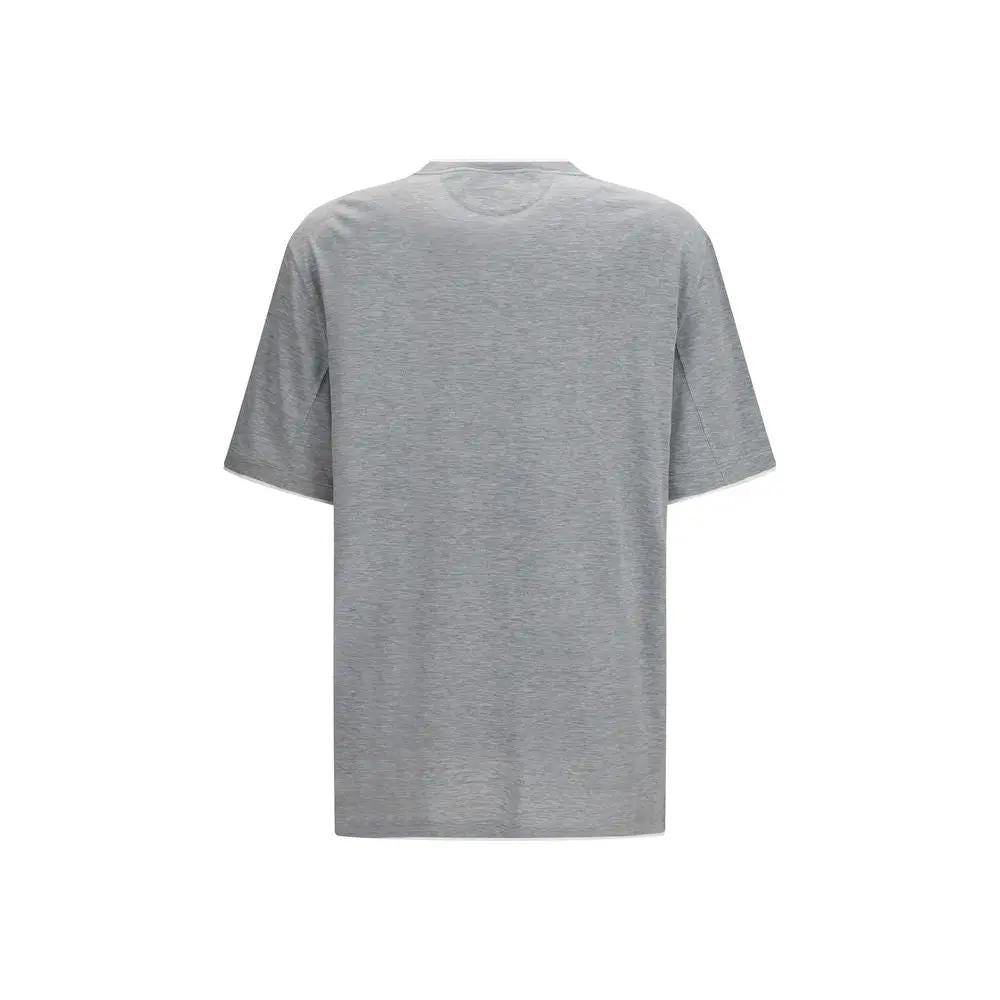 T-shirt Brunello Cucinelli en coton gris