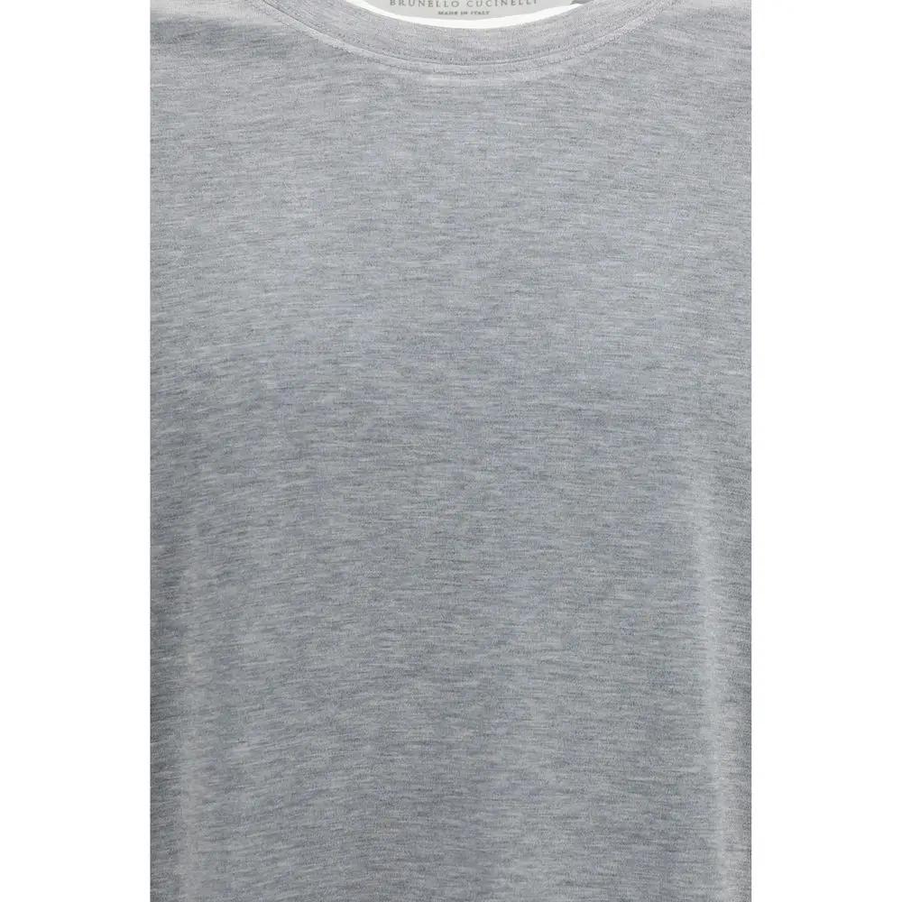 T-shirt Brunello Cucinelli en coton gris