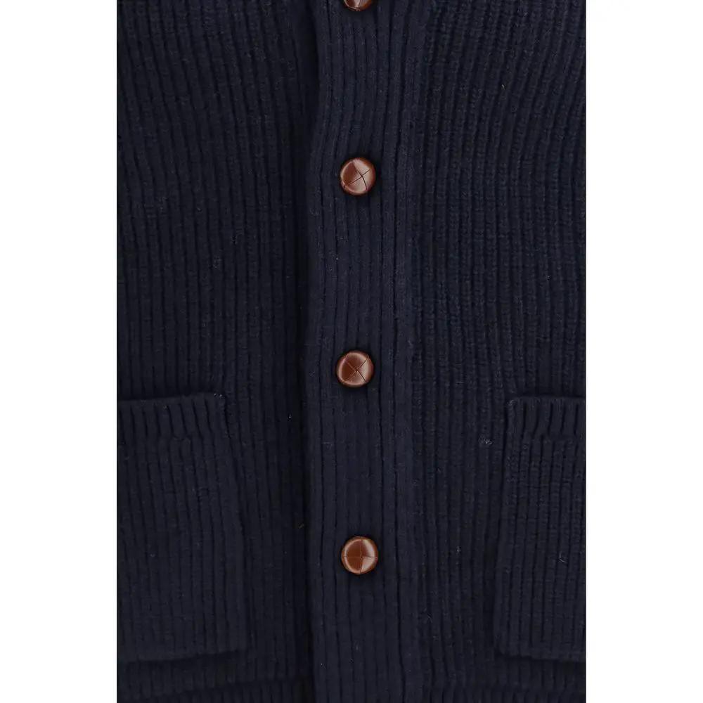 Barbour Blue Wool Oves Aries Cardigan