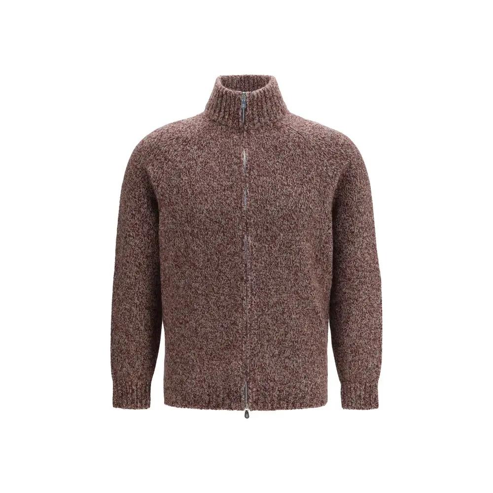 Brunello Cucinelli Bordeaux Wool Oves Aries Cardigan