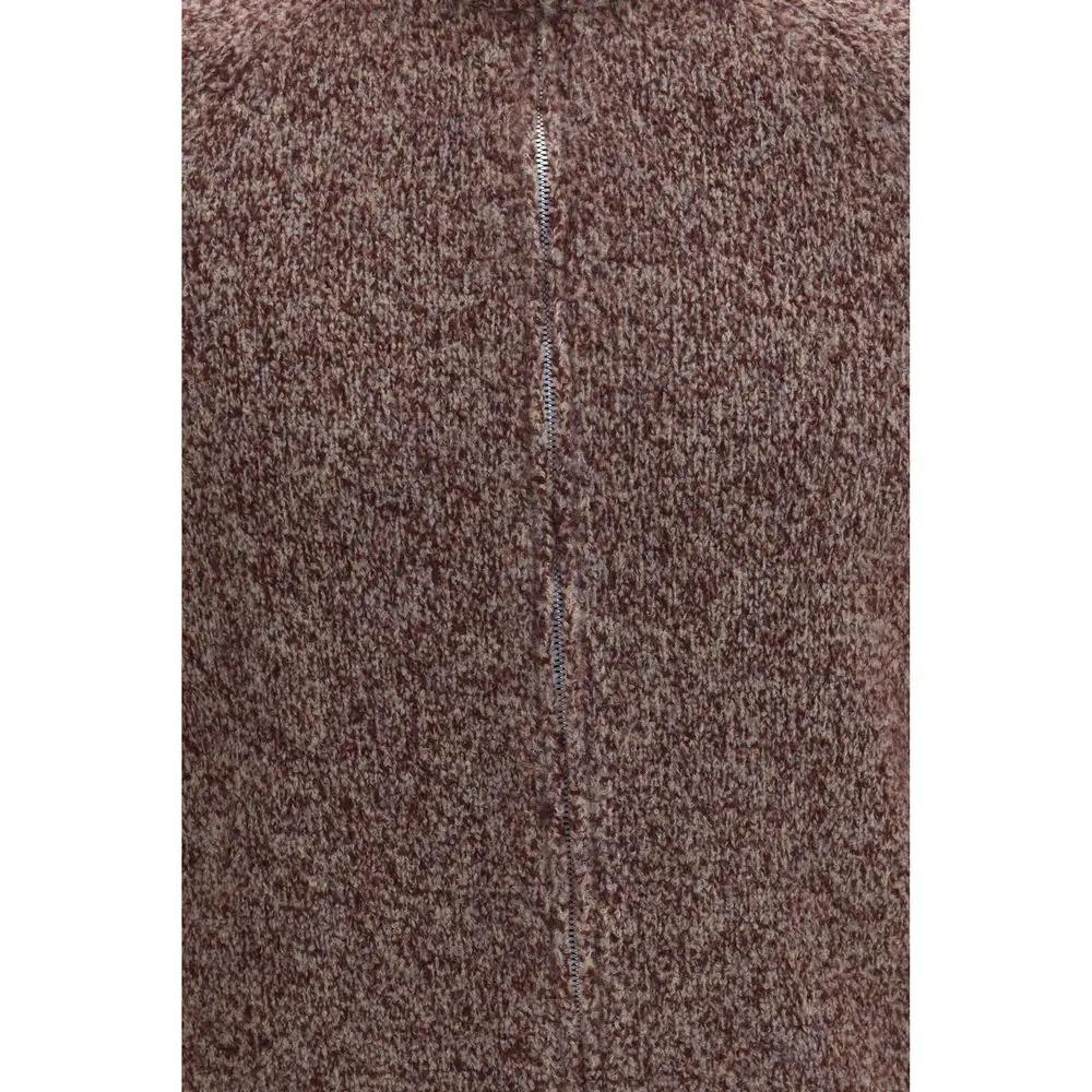 Brunello Cucinelli Bordeaux Wool Oves Aries Cardigan