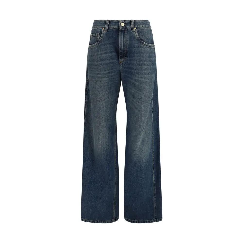 Brunello Cucinelli Jean en coton denim bleu
