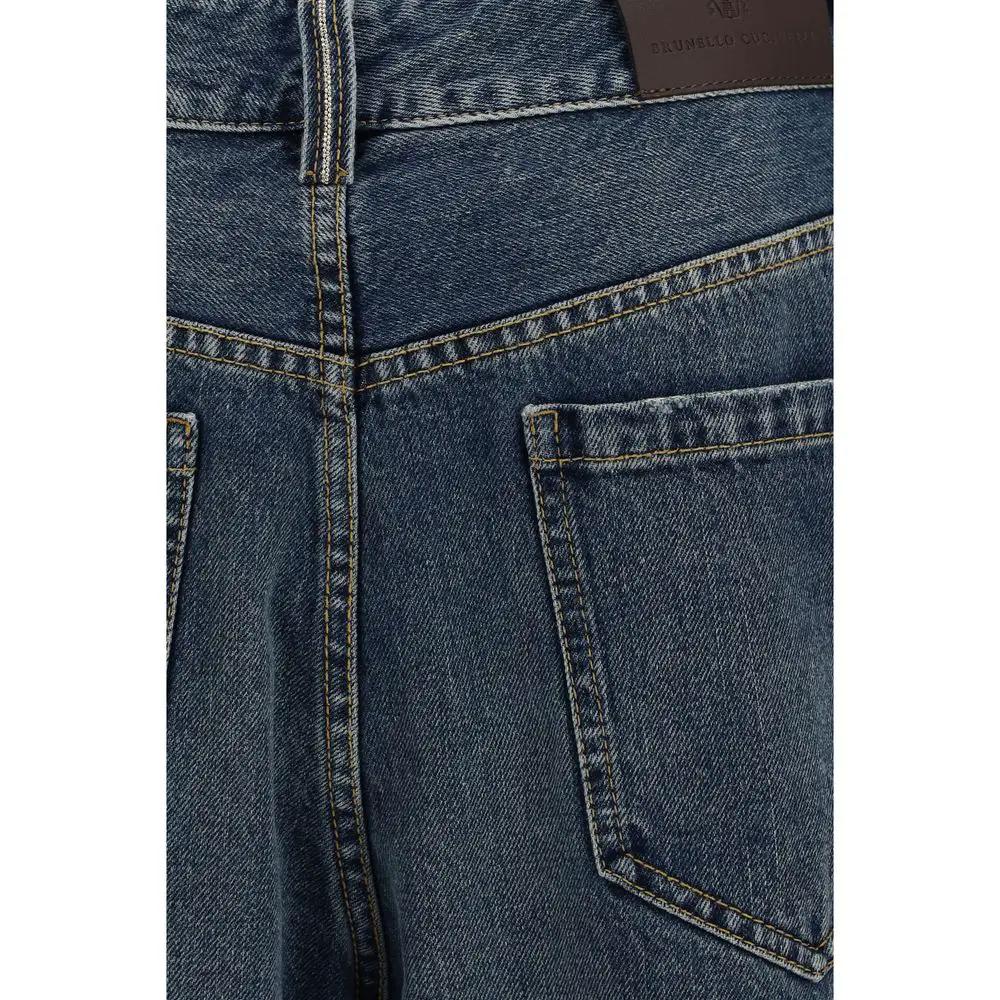 Brunello Cucinelli Jean en coton denim bleu