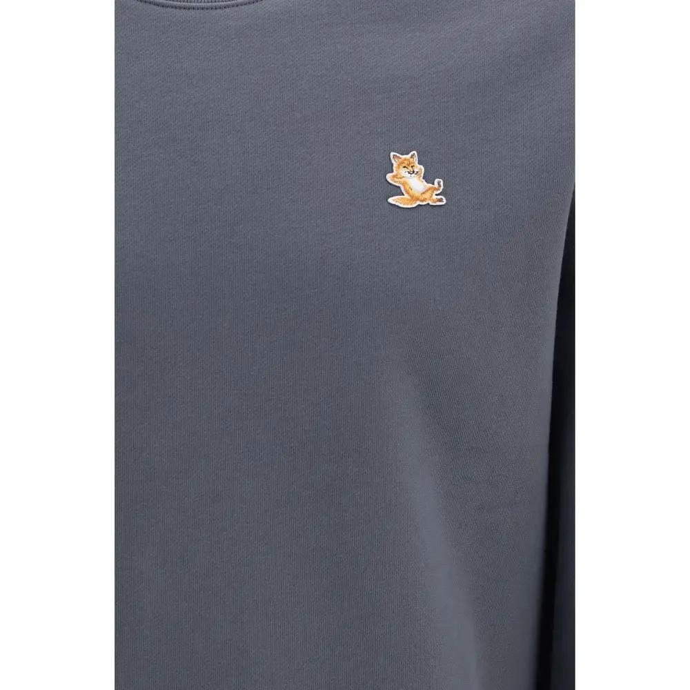 Maison Kitsuné Gray Organic Cotton Sweatshirt