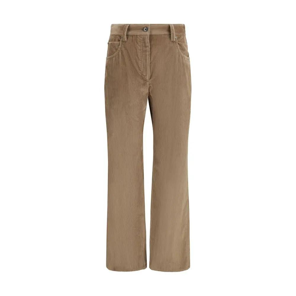 Pantalon décontracté Brunello Cucinelli en coton marron