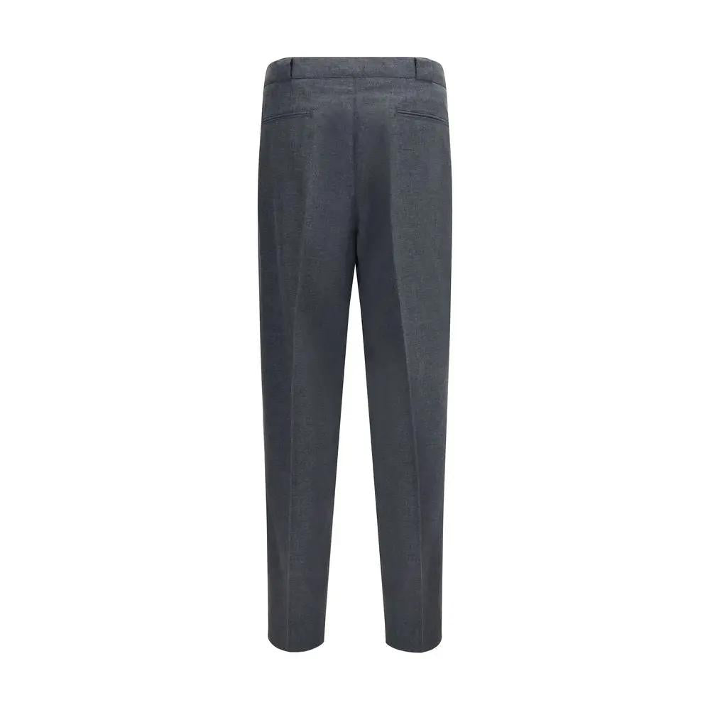 Brunello Cucinelli Gray Wool Oves Aries Dress Pants