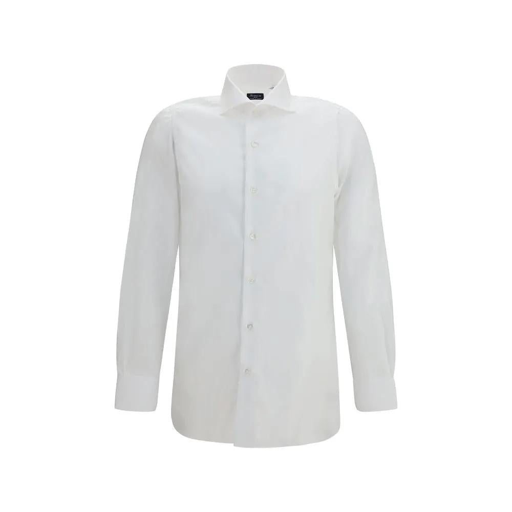 Finamore White Cotton Dress Shirt
