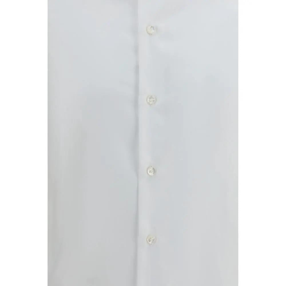 Finamore White Cotton Dress Shirt