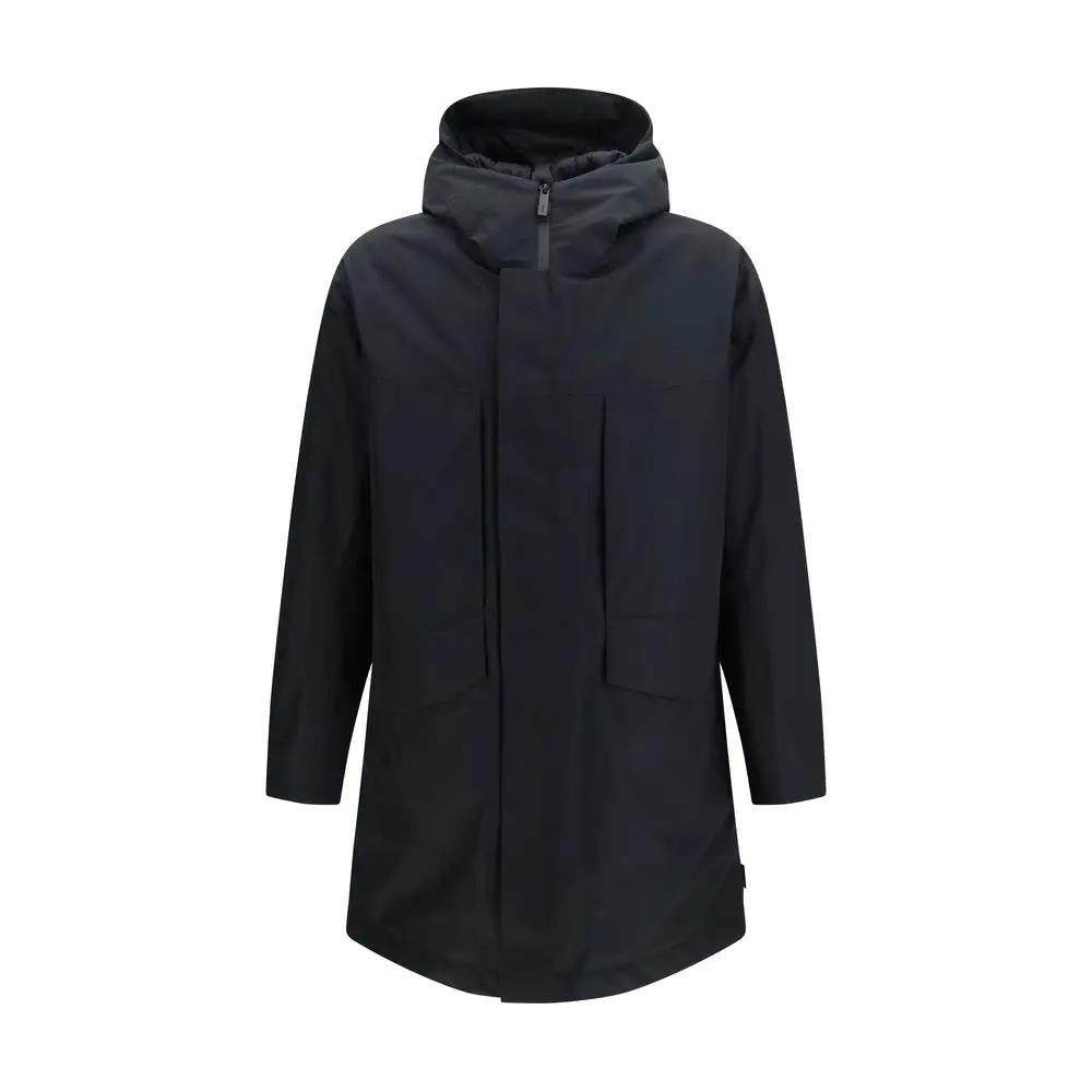 LAMINAR Black Polyester Parka