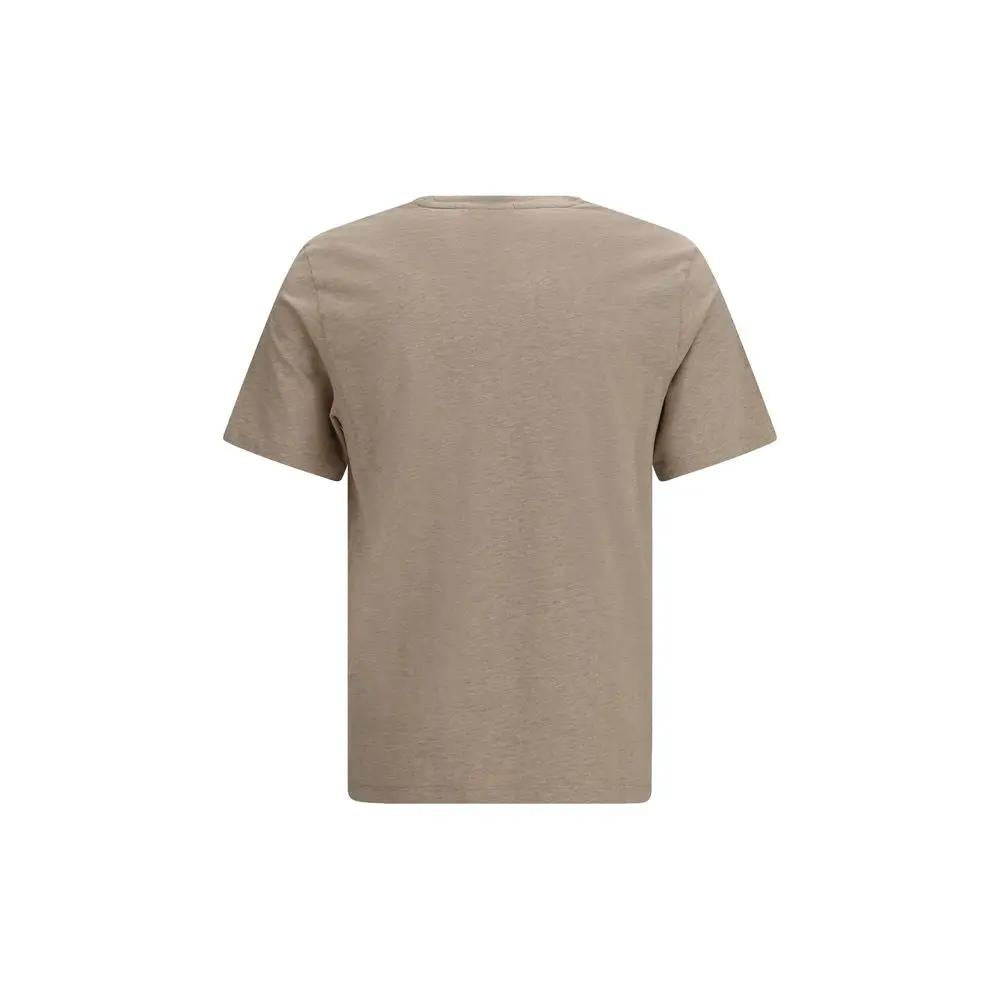 T-shirt en Coton Beige Maison Kitsuné