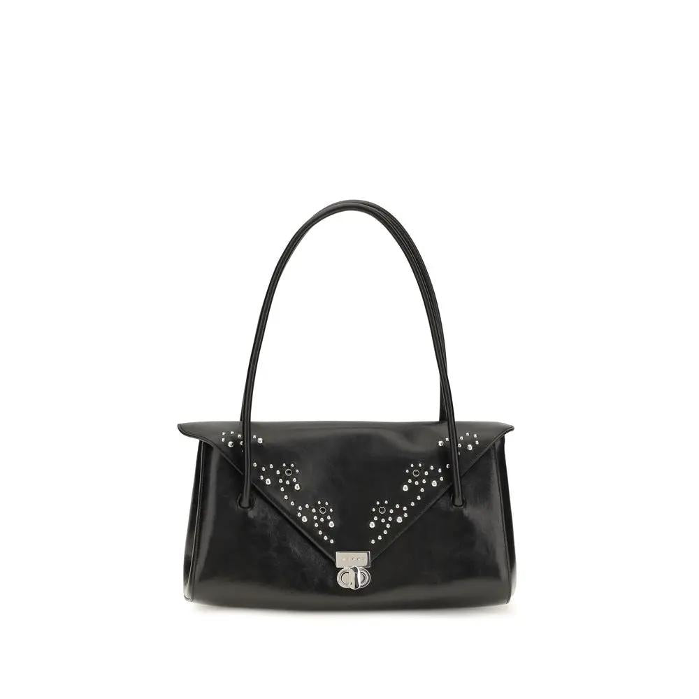 Sac porté épaule Marni en cuir de veau noir Bos Taurus