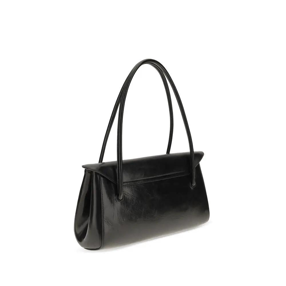 Sac porté épaule Marni en cuir de veau noir Bos Taurus