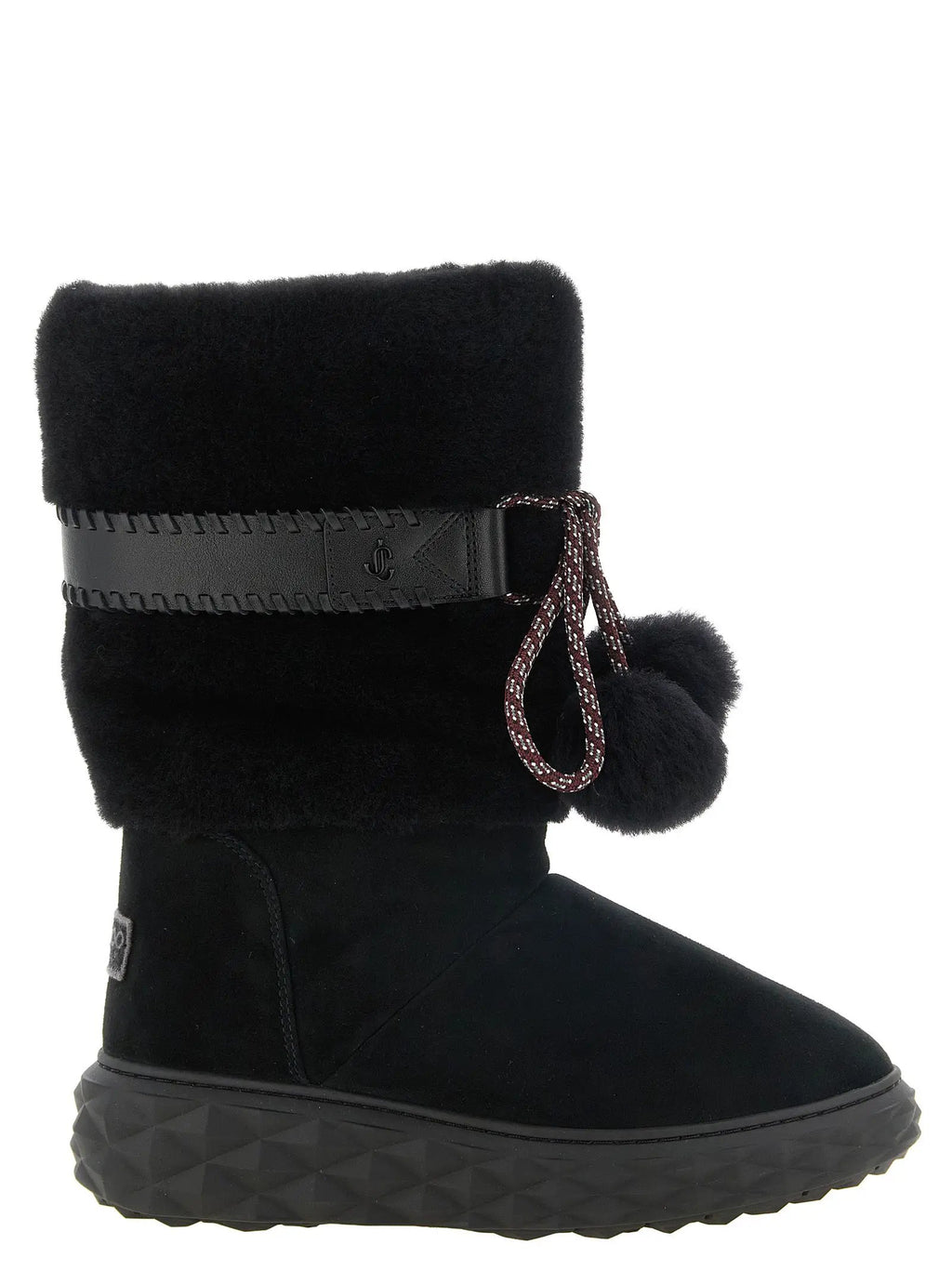 Bottines plates Jimmy Choo en cuir d'agneau noir
