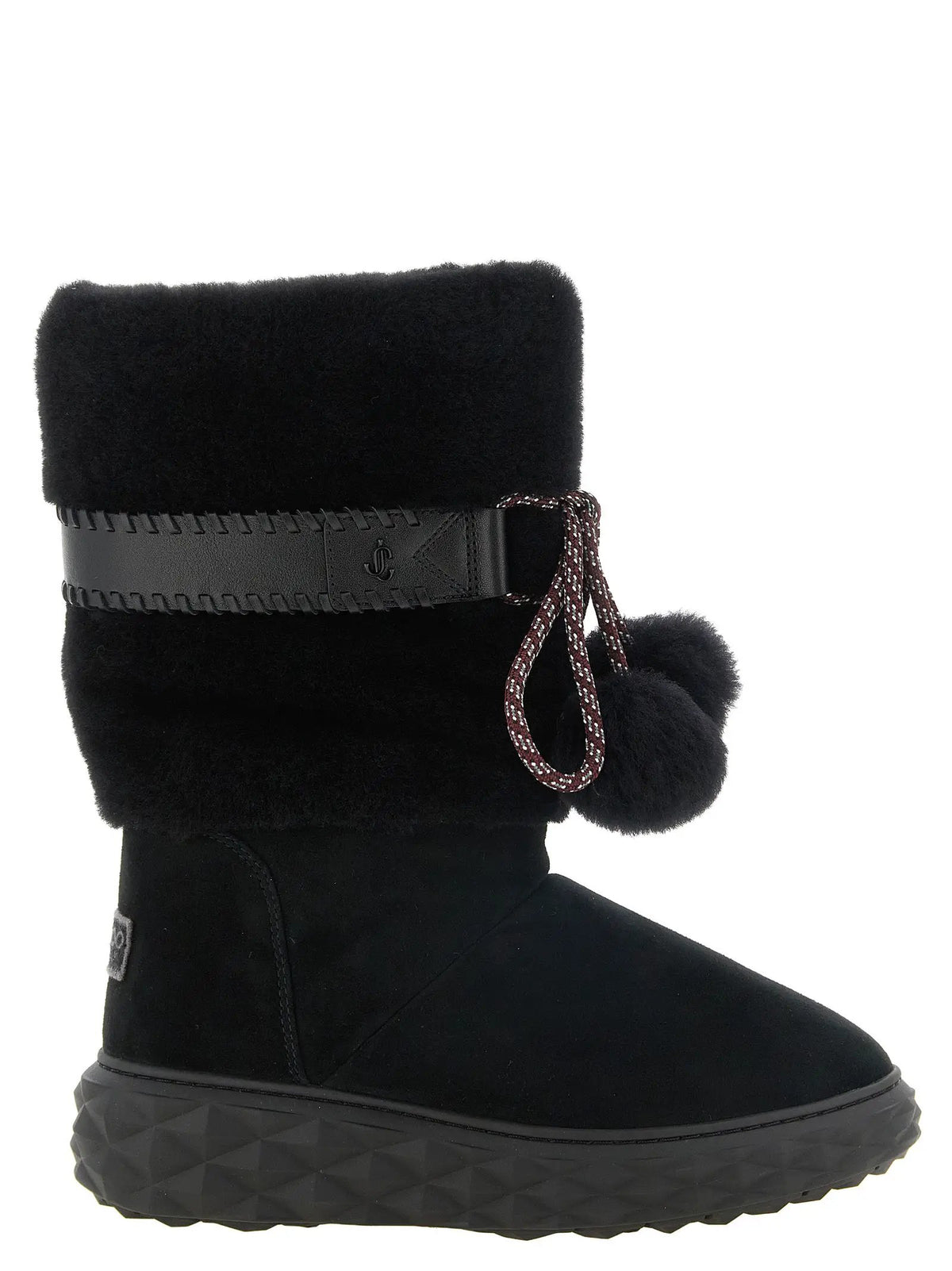 Bottines plates Jimmy Choo en cuir d'agneau noir