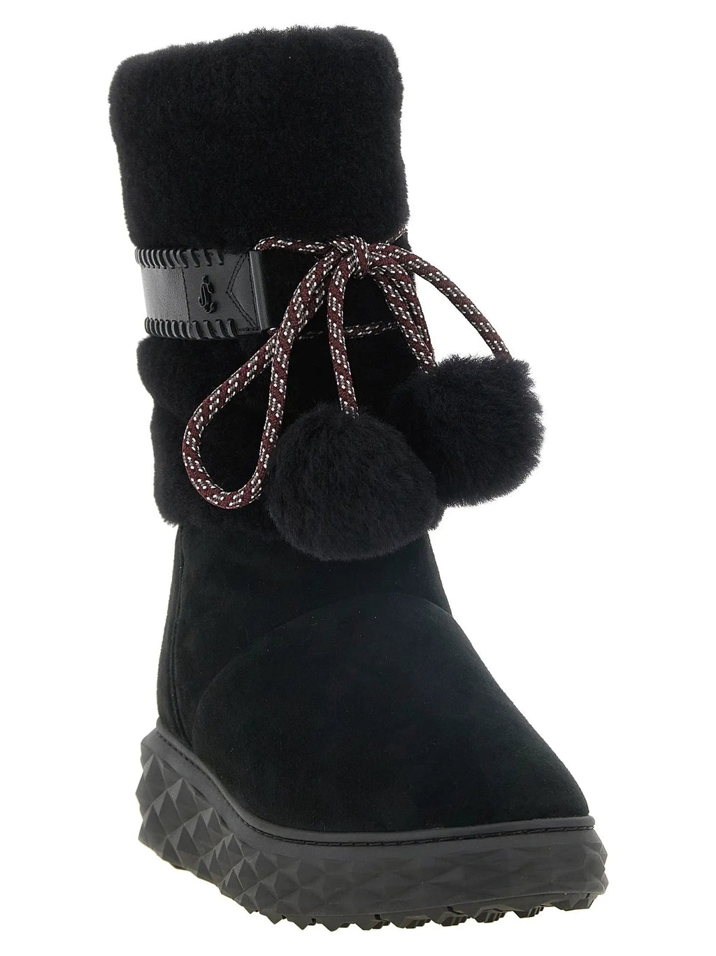 Bottines plates Jimmy Choo en cuir d'agneau noir