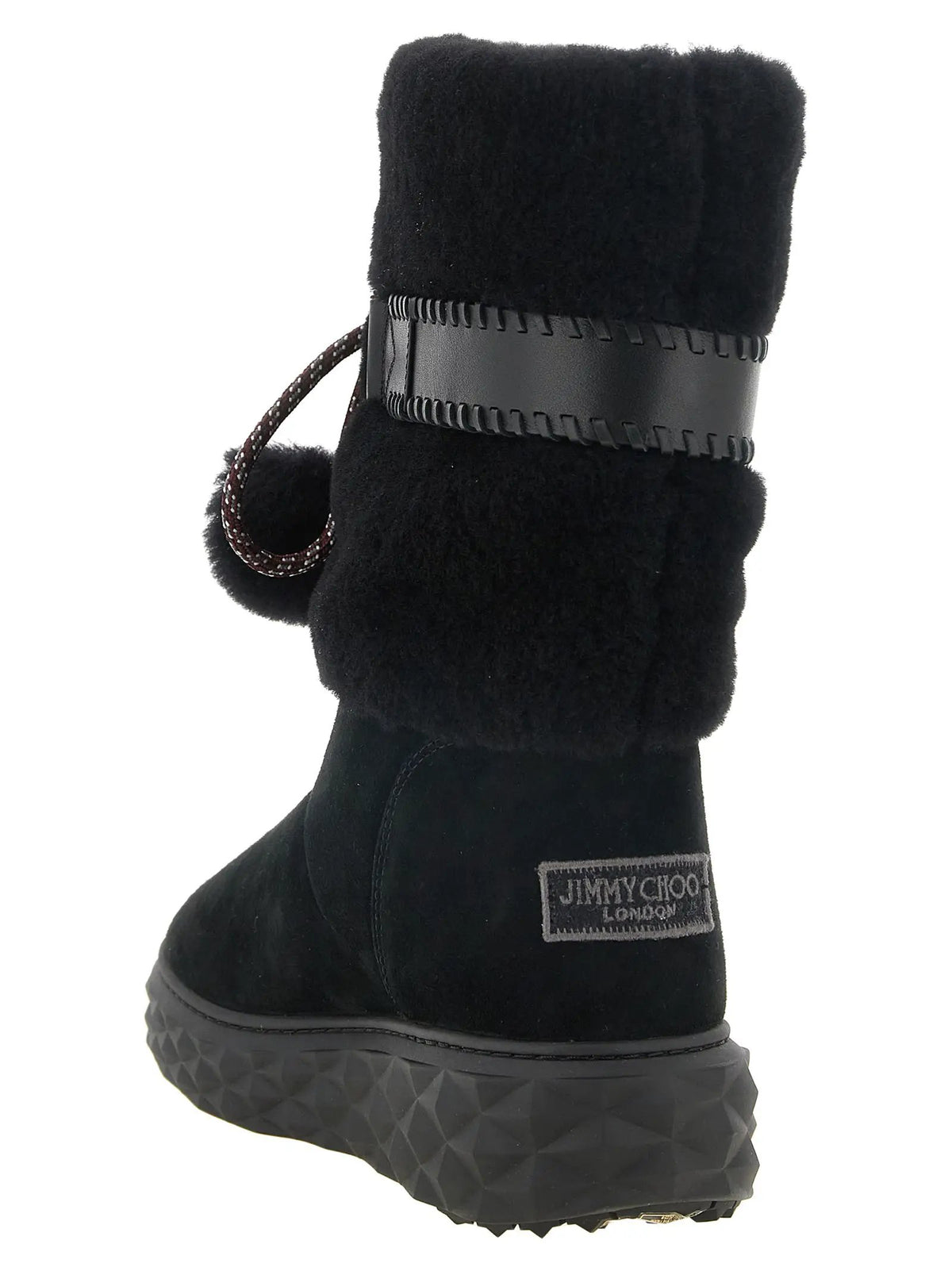 Bottines plates Jimmy Choo en cuir d'agneau noir