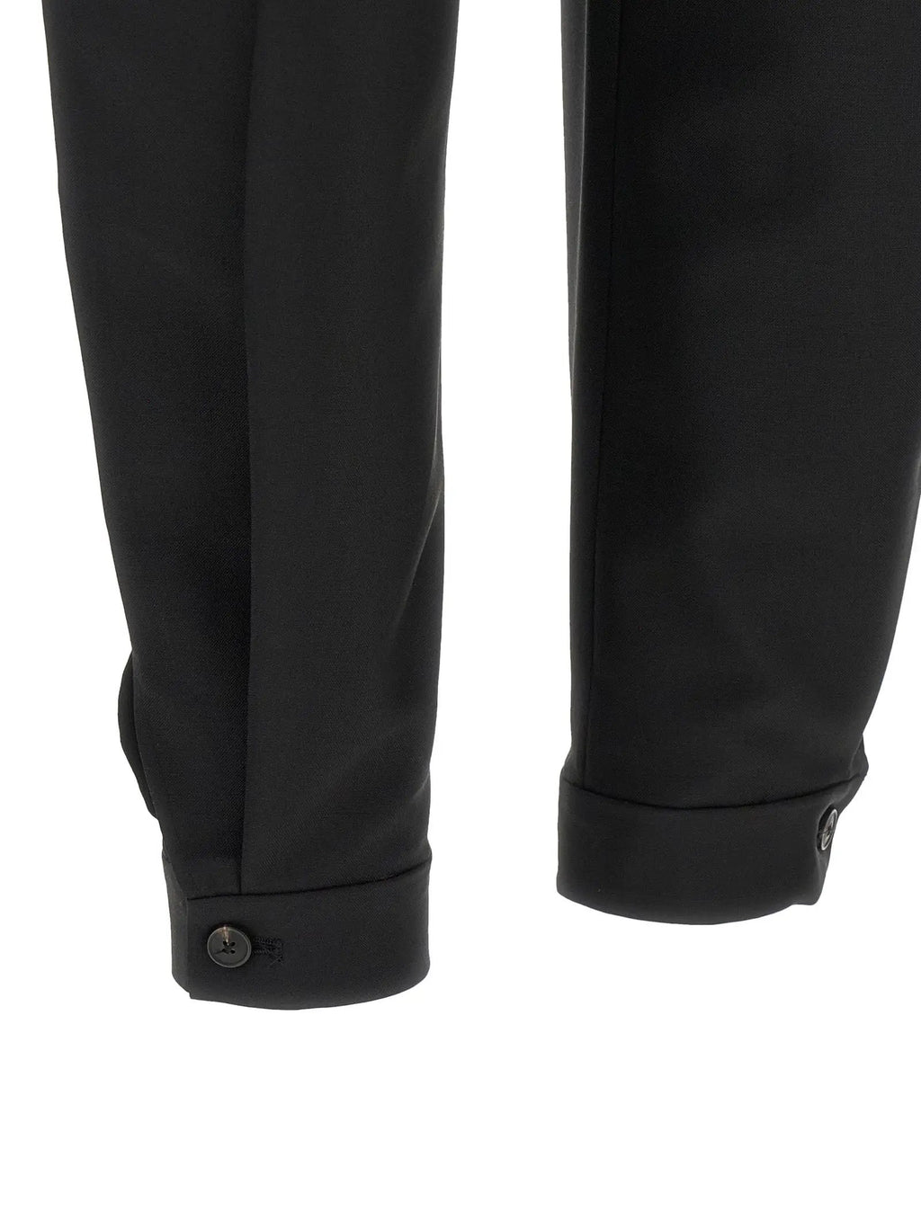 Pantalon décontracté en laine noire Rohe