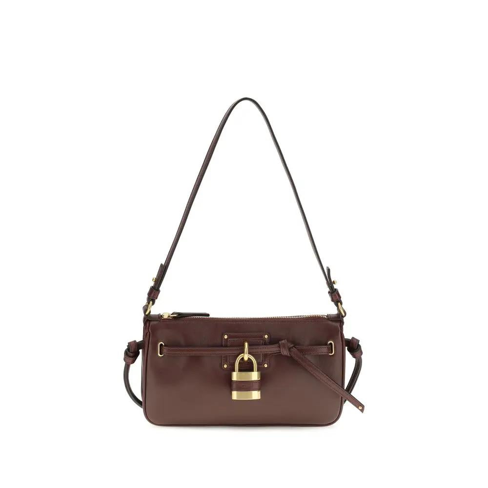Sac bandoulière Chloé en cuir de veau Bordeaux Bos Taurus