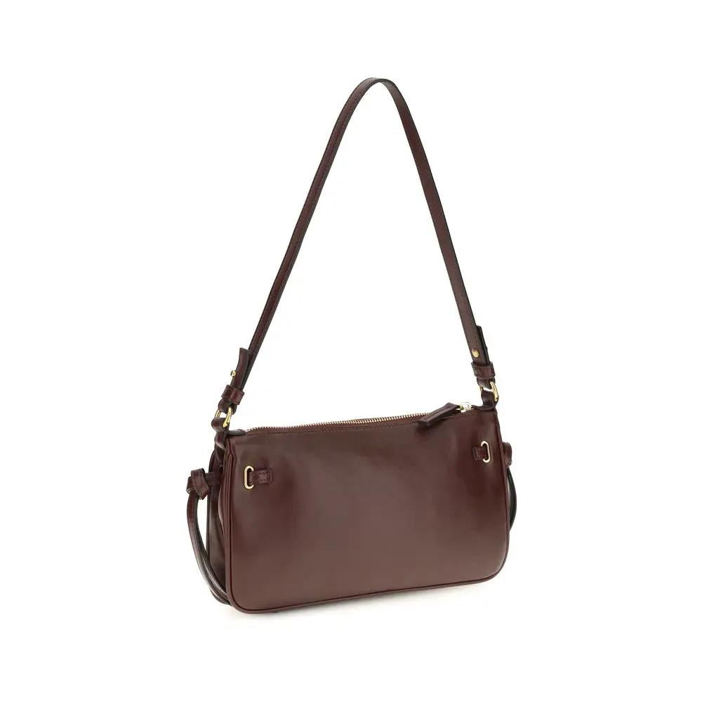 Sac bandoulière Chloé en cuir de veau Bordeaux Bos Taurus