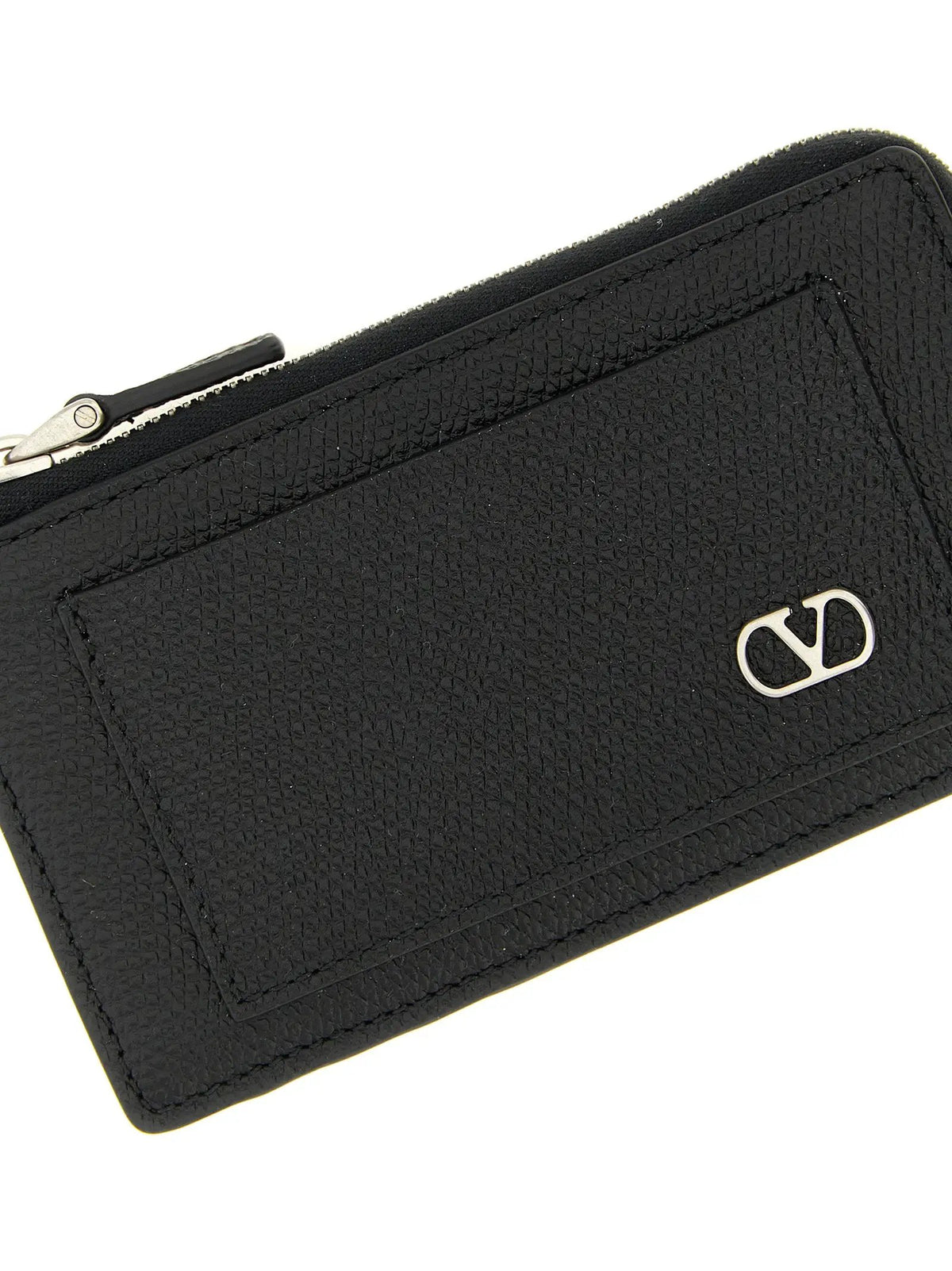 Valentino Garavani Black Calfskin Cardholder