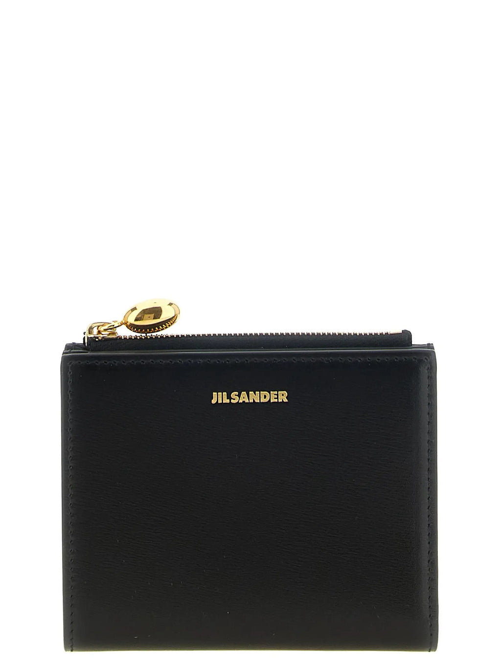 Porte-cartes Jil Sander en cuir de veau noir