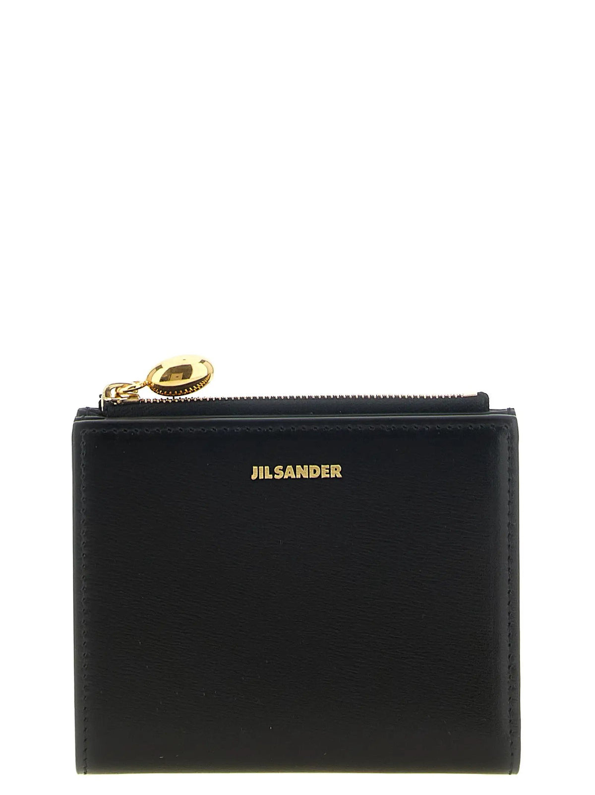 Porte-cartes Jil Sander en cuir de veau noir