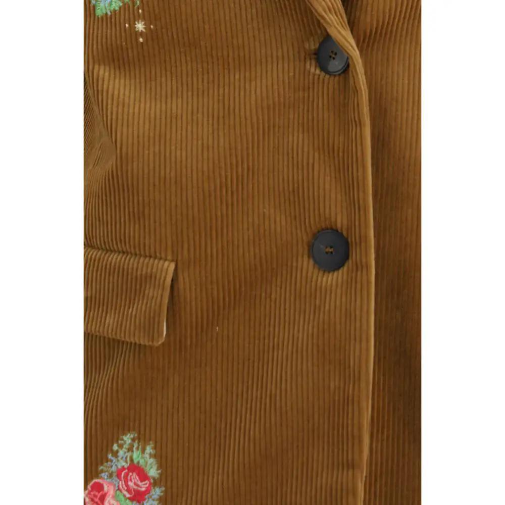Forte_Forte Brown Cotton Full-Length Jacket
