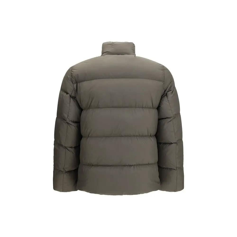 Doudoune longue en duvet d'oie bicolore Woolrich