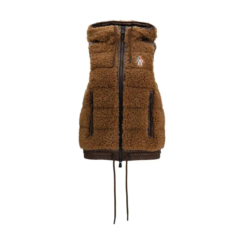 Veste sans manches Moncler Grenoble en polyamide marron