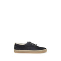 Brunello Cucinelli Blue Suede Leather Low Top Sneakers