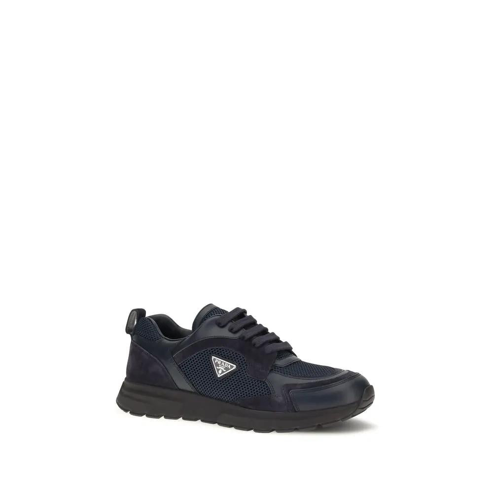 Baskets de sport Prada en tissu bleu