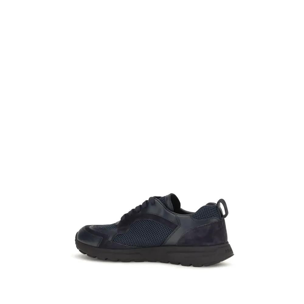 Baskets de sport Prada en tissu bleu