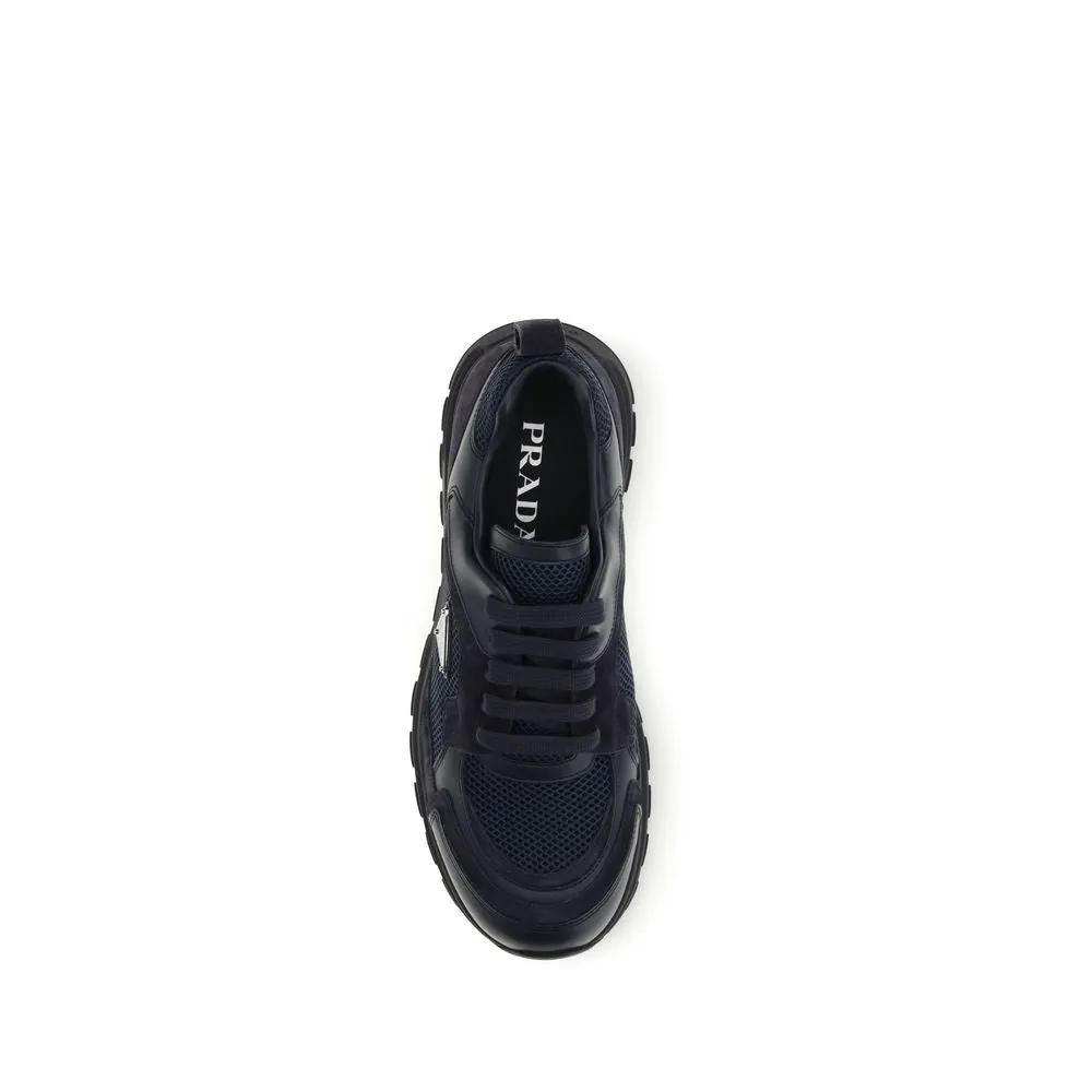 Baskets de sport Prada en tissu bleu