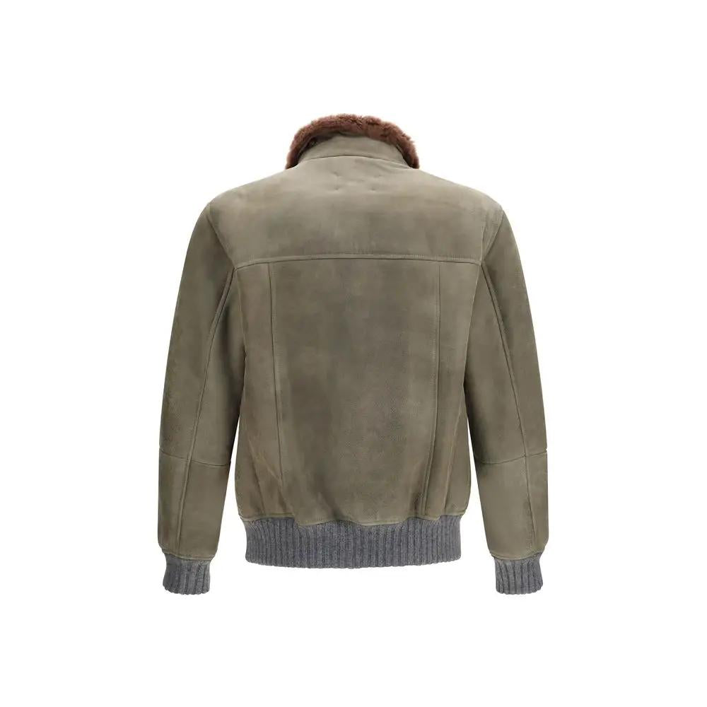 Bomber en Cachemire Bicolore Brunello Cucinelli