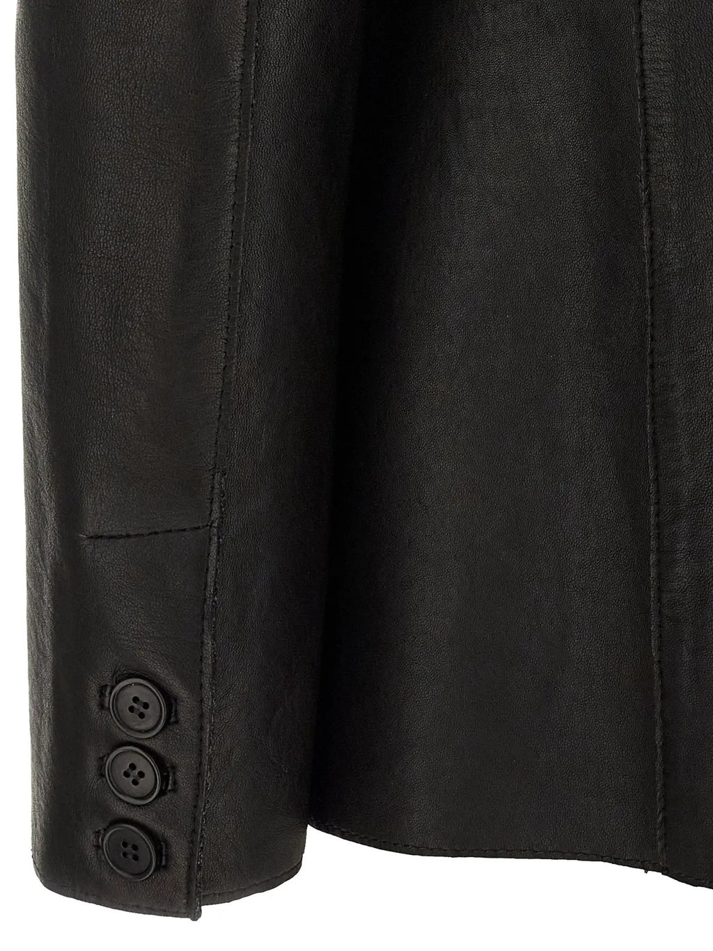 Blazer en cuir d'agneau noir P.A.R.O.S.H.