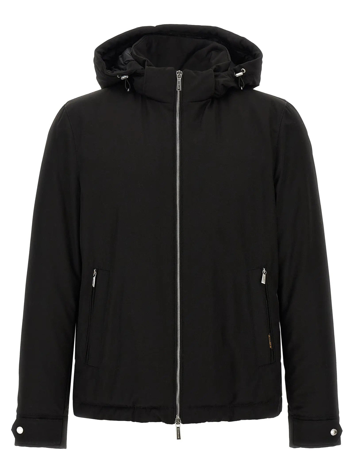 MooRER Black Wool Full-Length Jacket