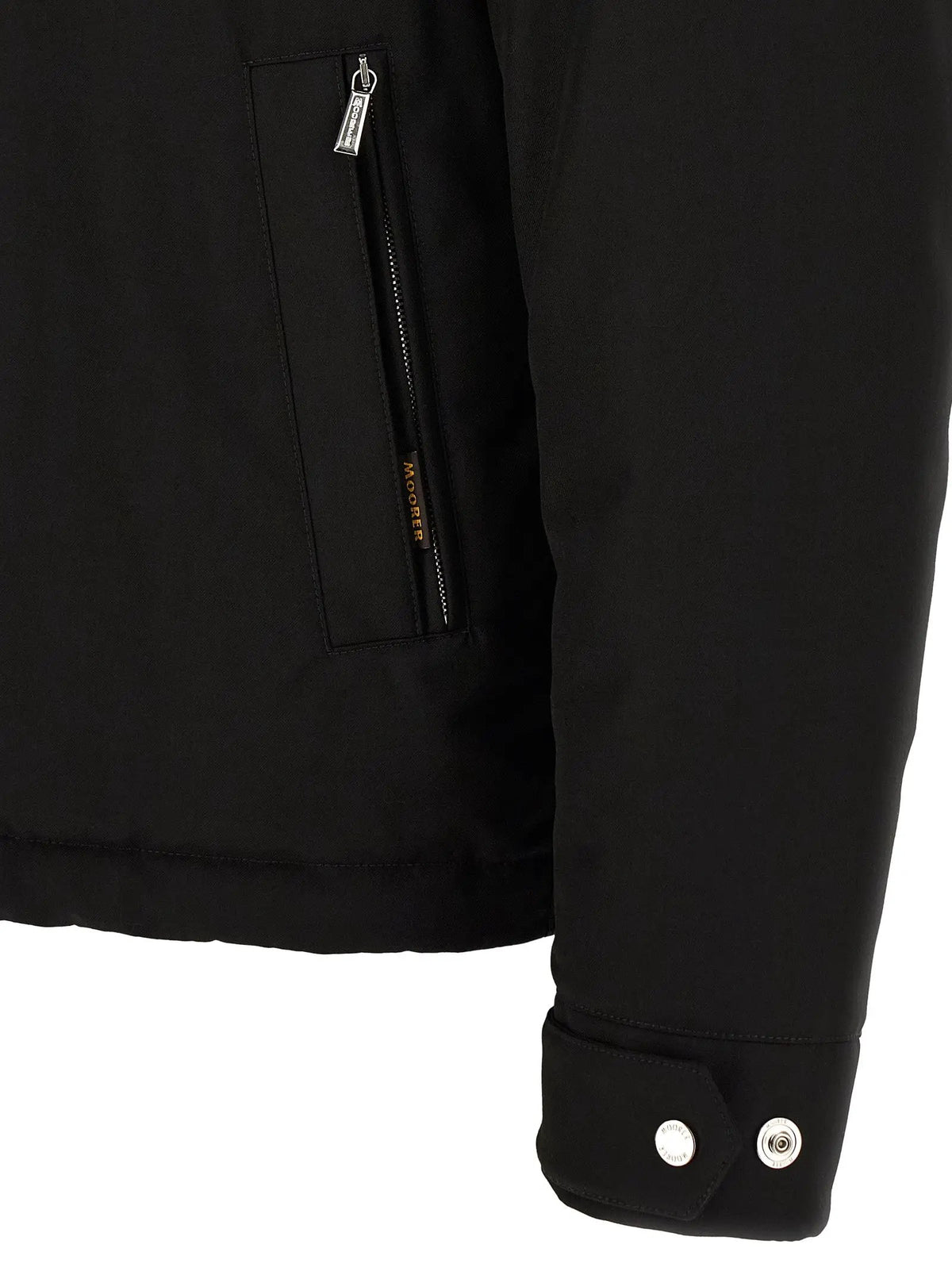 MooRER Black Wool Full-Length Jacket