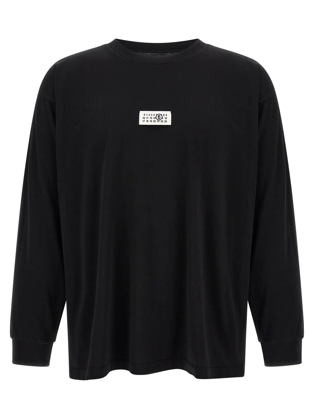 T-shirt en coton noir MM6 Maison Margiela